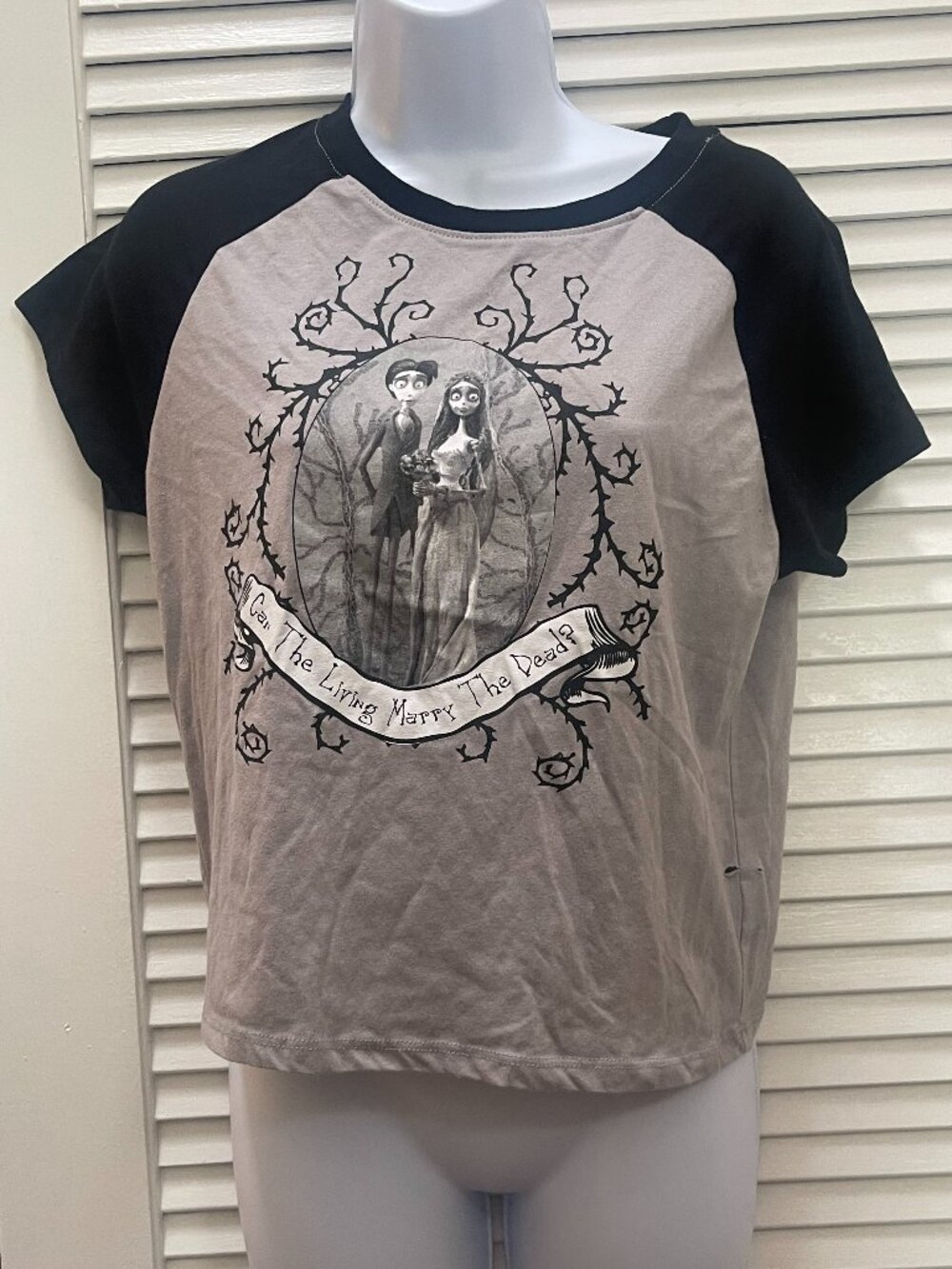 Tim Burton Corpse Bride Raglan Tee Tagged XL